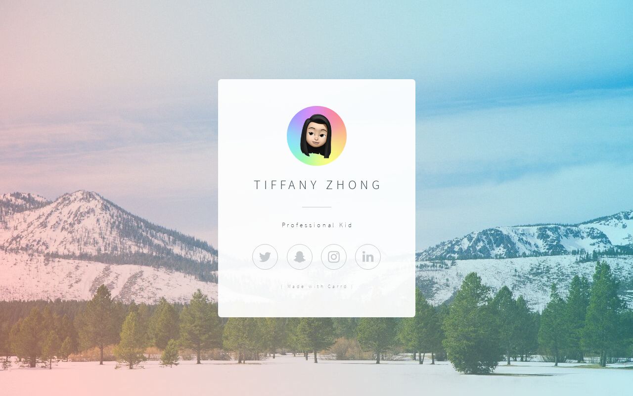 Carrd profile picture for @tiffany